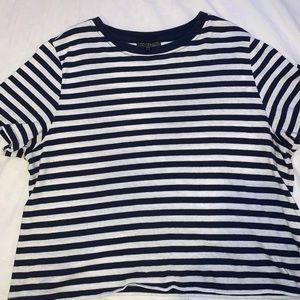 Topshop Blue/White Striped Top